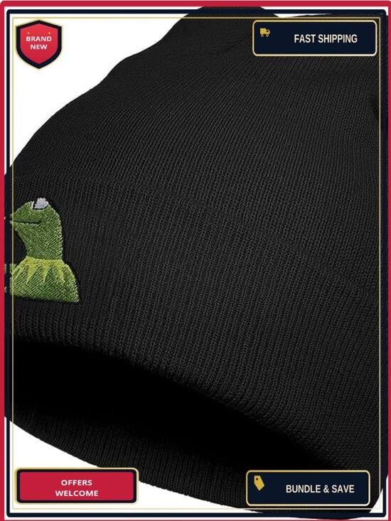 Accessories - Embroidered Knit Beanie Hat Winter Warm Skull Cap Unisex